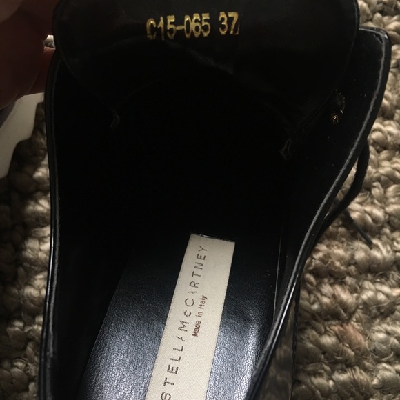 STELLA MCCARTNEY Leana Black Wedge Oxford - Picture 6 of 6